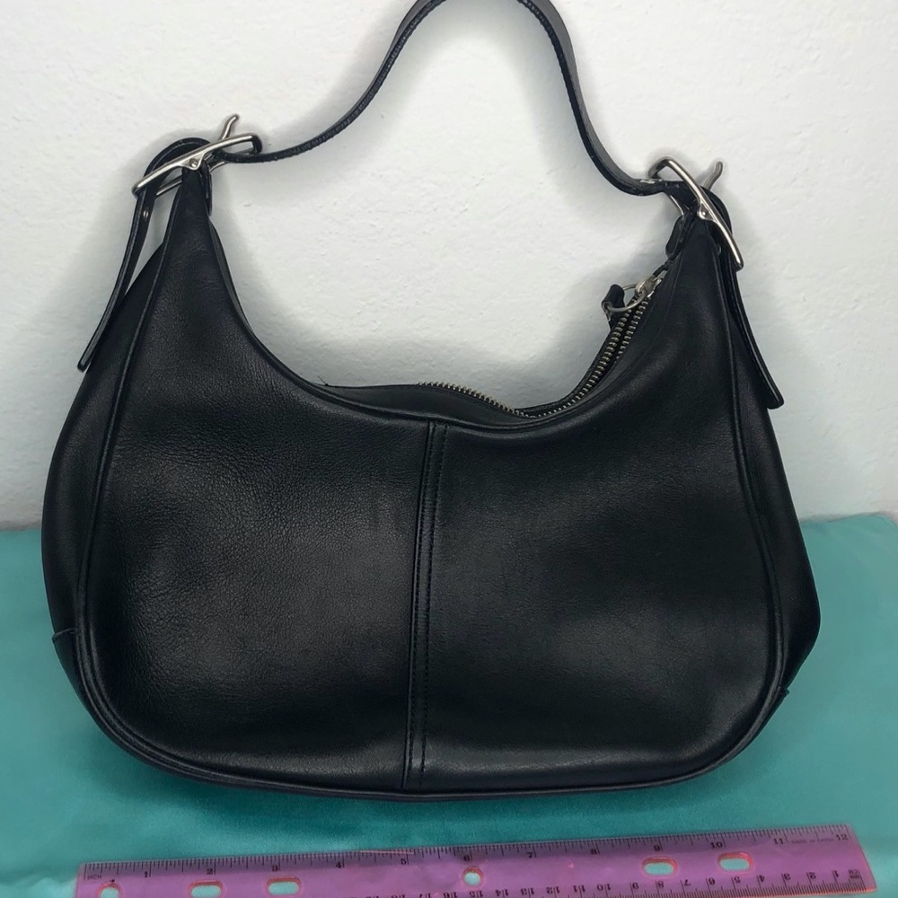 Black Leather Coach Hobo Bag 9591